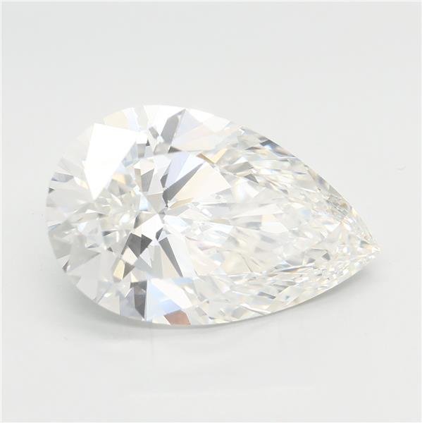 5.03ct F VVS2 Rare Carat Ideal Cut Pear Lab Grown Diamond