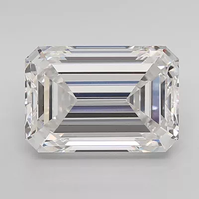 6.09ct F VS1 Rare Carat Ideal Cut Emerald Lab Grown Diamond