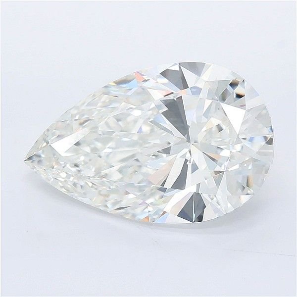 6.06ct F VVS2 Rare Carat Ideal Cut Pear Lab Grown Diamond