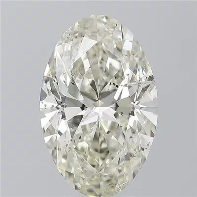 4.05ct K SI2 Rare Carat Ideal Cut Oval Diamond