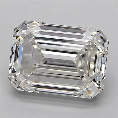 5.02ct H VS2 Rare Carat Ideal Cut Emerald Diamond
