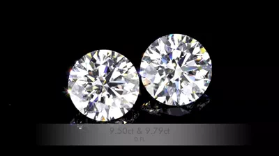 9.79ct D FL Rare Carat Ideal Cut Round Diamond