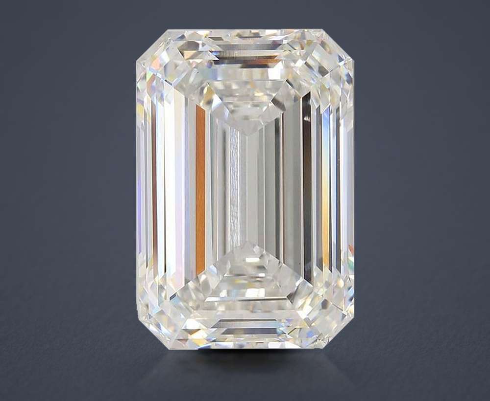 22.45ct F VS1 Rare Carat Ideal Cut Emerald Lab Grown Diamond
