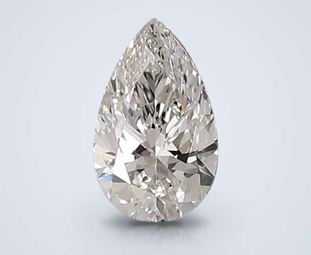 0.79ct D VVS1 Rare Carat Ideal Cut Pear Lab Grown Diamond