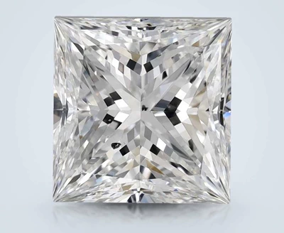 3.09ct E SI1 Rare Carat Ideal Cut Princess Diamond