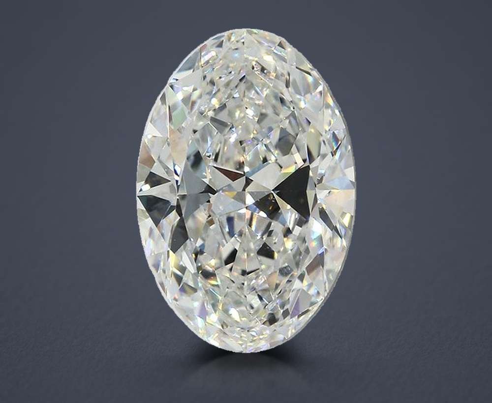 7.03ct H SI1 Rare Carat Ideal Cut Oval Diamond