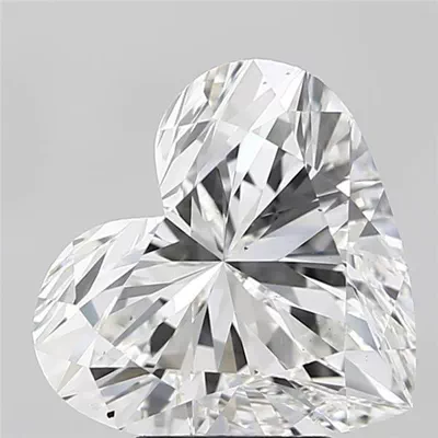 5.09ct F VS2 Rare Carat Ideal Cut Heart Lab Grown Diamond