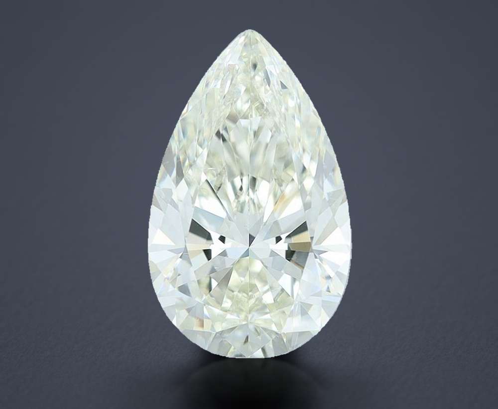 4.10ct J SI1 Rare Carat Ideal Cut Pear Diamond