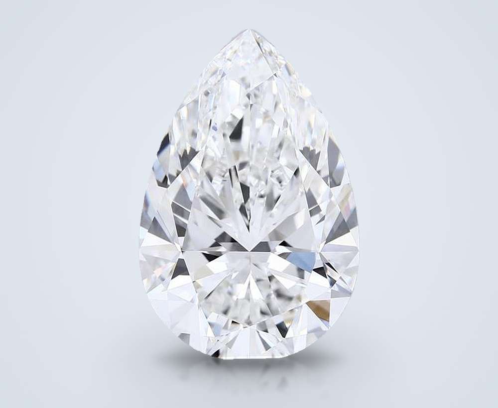 14.51ct F VVS2 Rare Carat Ideal Cut Pear Lab Grown Diamond