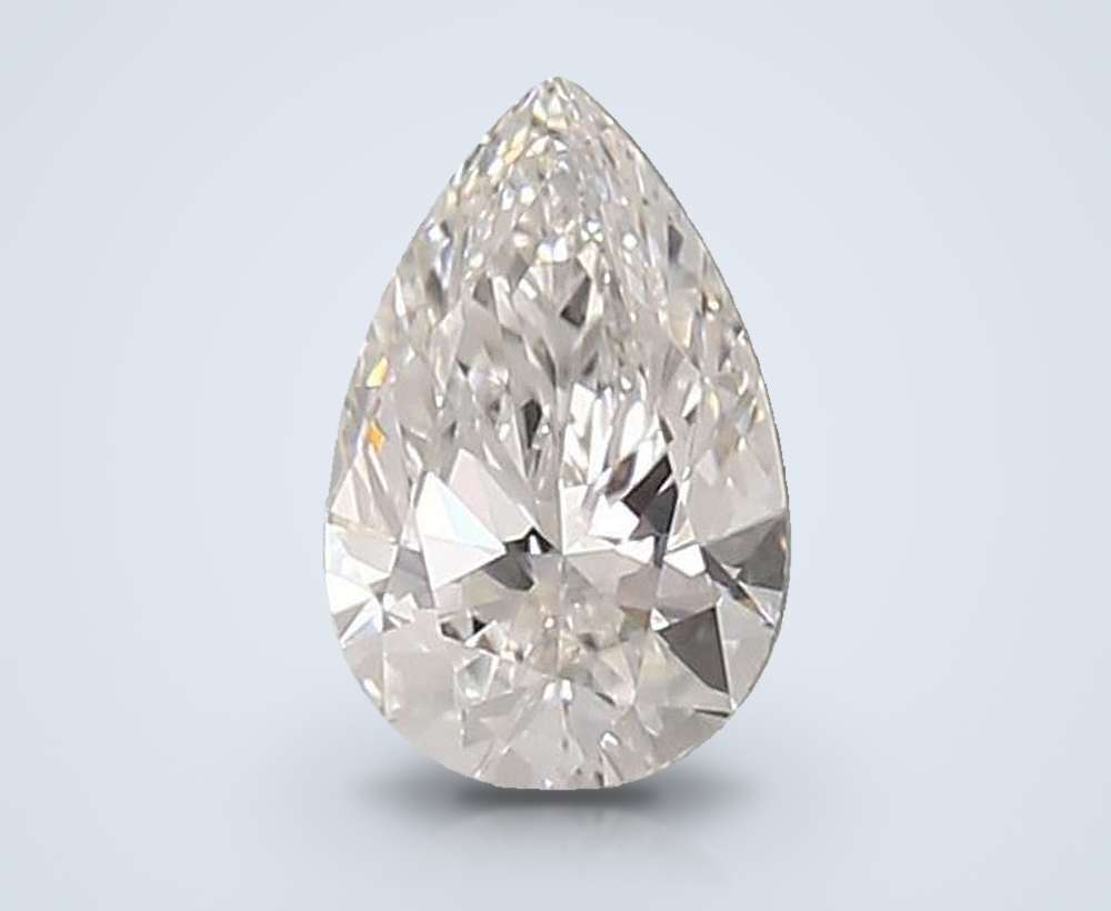 0.96ct E IF Rare Carat Ideal Cut Pear Lab Grown Diamond