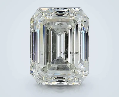3.00ct K SI2 Rare Carat Ideal Cut Emerald Diamond