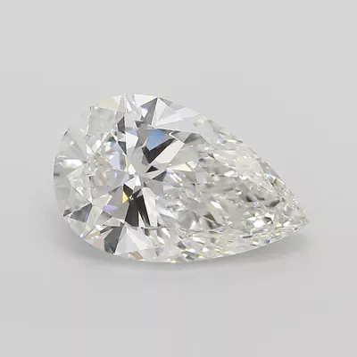 3.03ct F VS2 Rare Carat Ideal Cut Pear Lab Grown Diamond