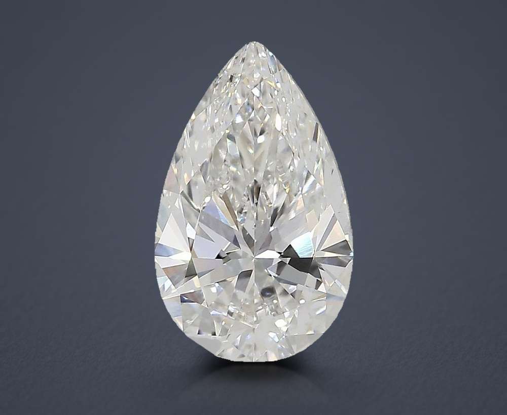 3.37ct D VS1 Rare Carat Ideal Cut Pear Lab Grown Diamond