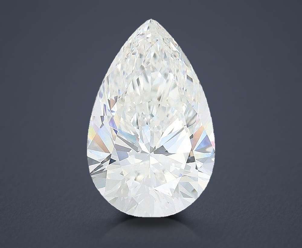 9.01ct F VVS2 Rare Carat Ideal Cut Pear Lab Grown Diamond