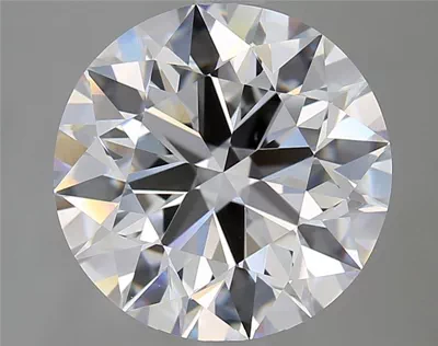 4.13ct E VVS2 Rare Carat Ideal Cut Round Diamond
