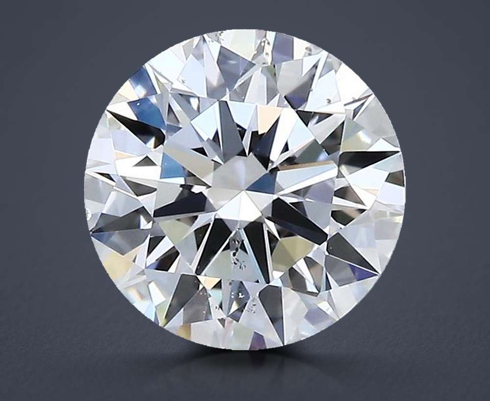 2.01ct D SI1 Rare Carat Ideal Cut Round Diamond