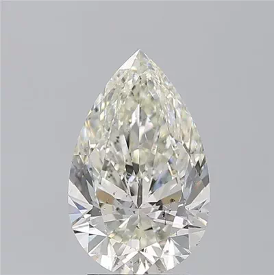 3.01ct K SI2 Rare Carat Ideal Cut Pear Diamond