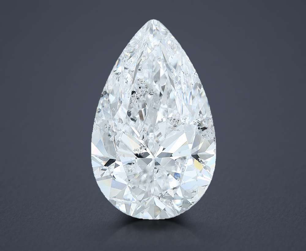 6.01ct D SI2 Very Good Cut Pear Diamond