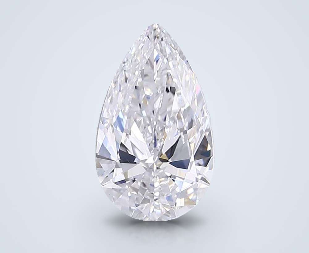 3.06ct F VS1 Rare Carat Ideal Cut Pear Lab Grown Diamond