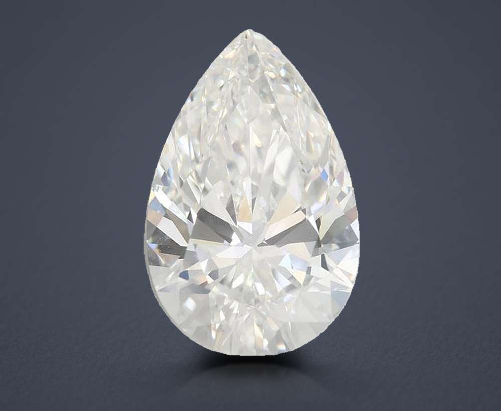 5.02ct F VS1 Rare Carat Ideal Cut Pear Lab Grown Diamond
