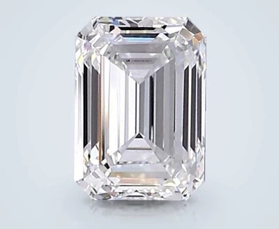 1.58ct F VS2 Rare Carat Ideal Cut Emerald Lab Grown Diamond