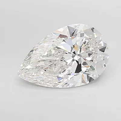 6.04ct F VS1 Rare Carat Ideal Cut Pear Lab Grown Diamond
