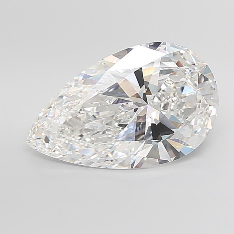 9.65ct F VVS2 Rare Carat Ideal Cut Pear Lab Grown Diamond