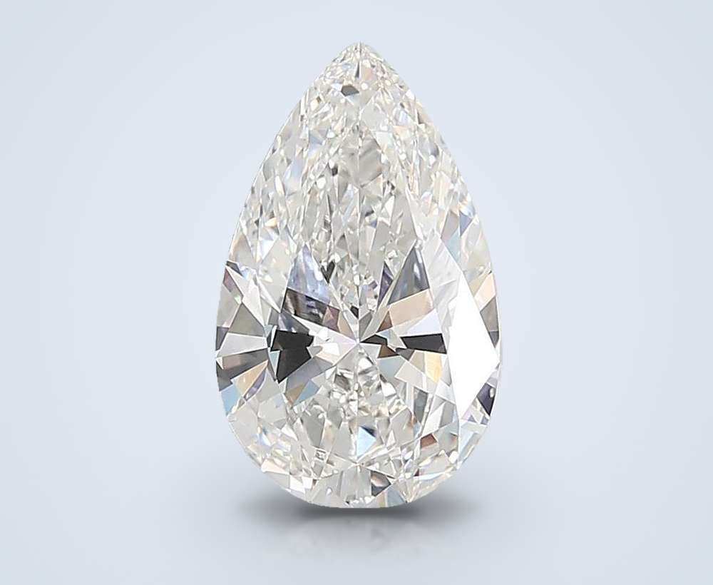 9.65ct F VVS2 Rare Carat Ideal Cut Pear Lab Grown Diamond