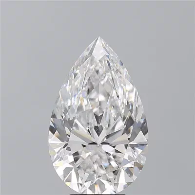 5.07ct D SI1 Rare Carat Ideal Cut Pear Diamond