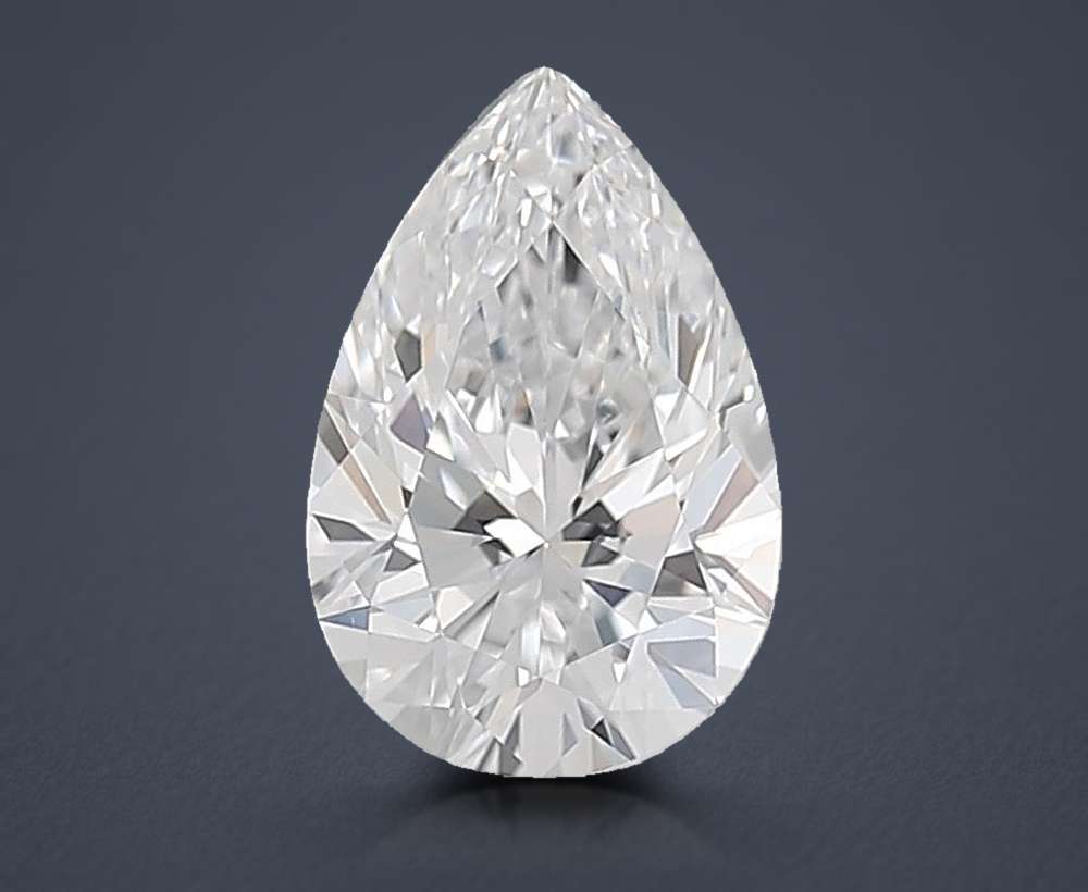 1.59ct D VVS2 Rare Carat Ideal Cut Pear Lab Grown Diamond