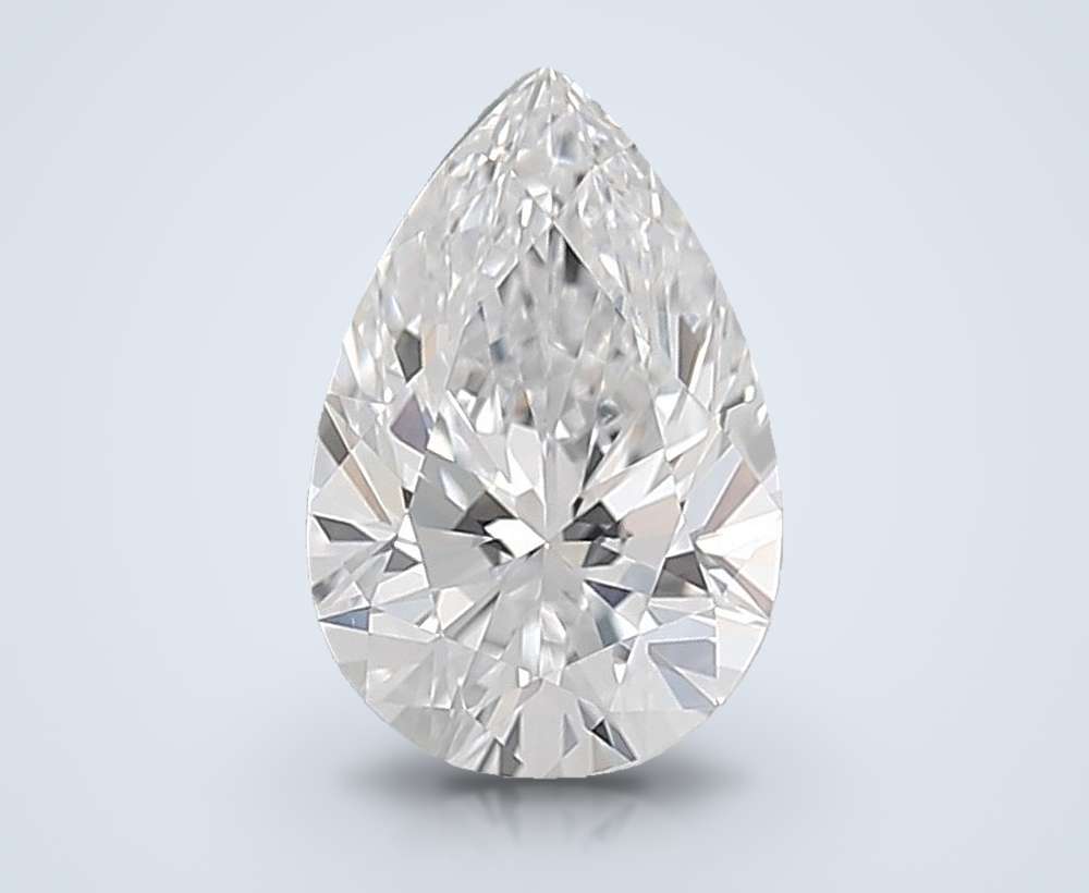 1.59ct D VVS2 Rare Carat Ideal Cut Pear Lab Grown Diamond