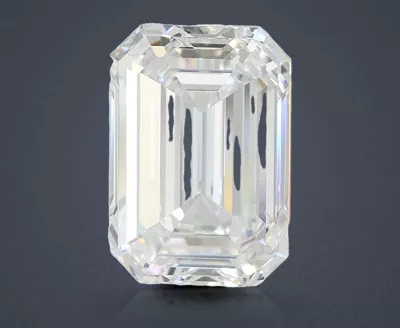 4.56ct F VS1 Rare Carat Ideal Cut Emerald Lab Grown Diamond