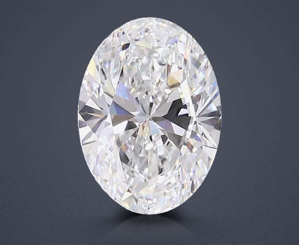 7.01ct F VS1 Rare Carat Ideal Cut Oval Lab Grown Diamond