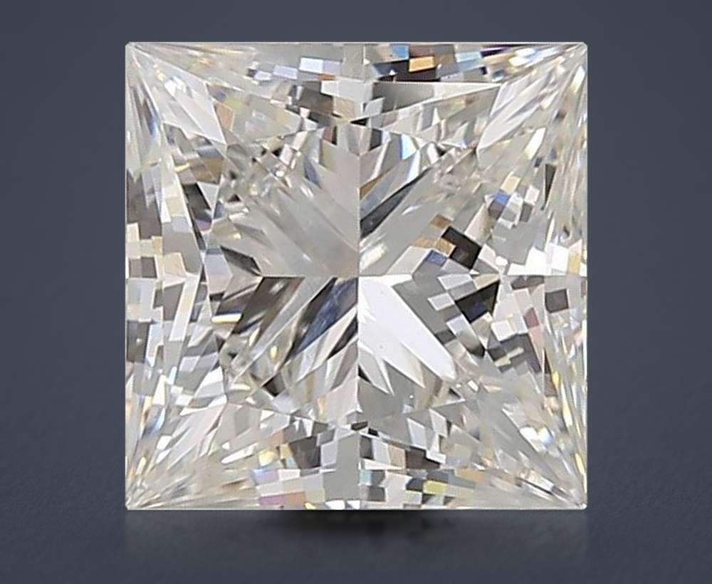 3.95ct F VS1 Rare Carat Ideal Cut Princess Lab Grown Diamond