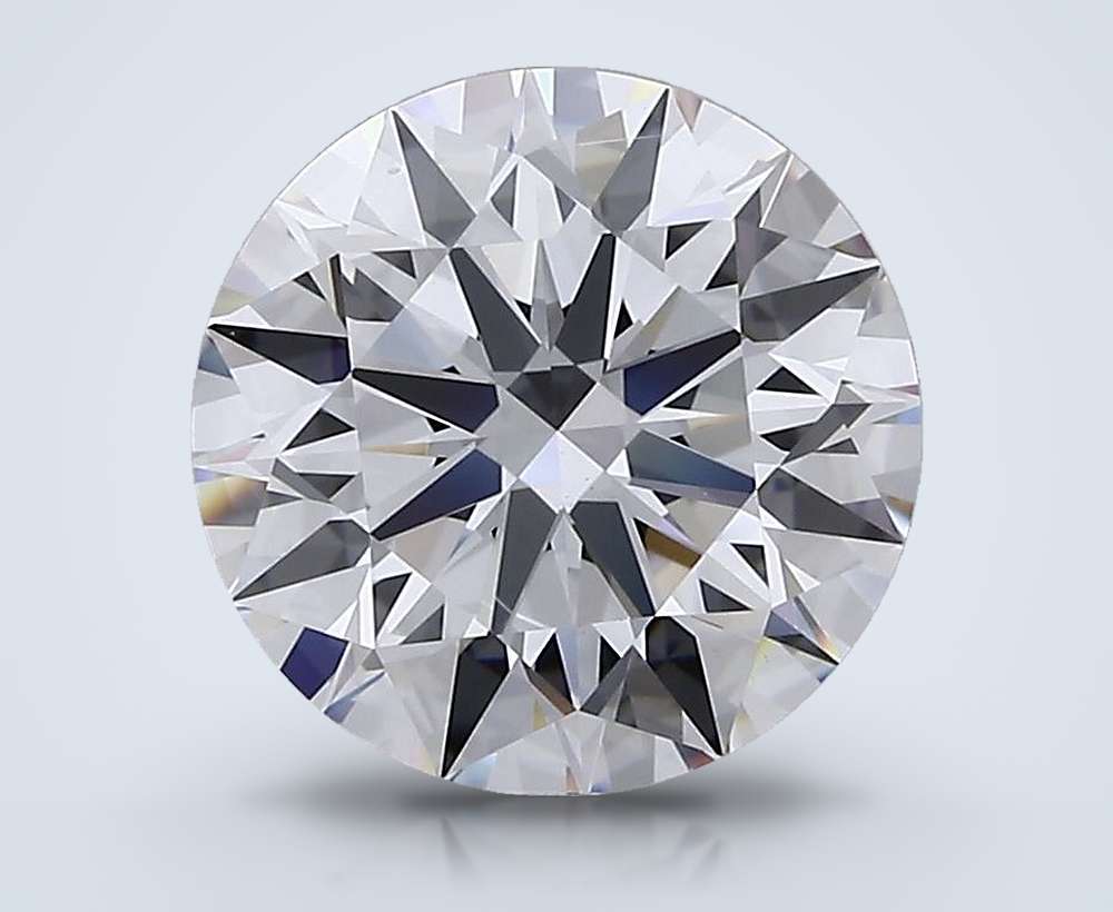 4.01ct F SI1 Rare Carat Ideal Cut Round Lab Grown Diamond