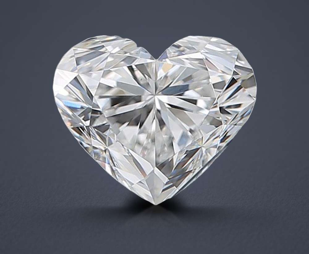 0.91ct E VS2 Rare Carat Ideal Cut Heart Diamond