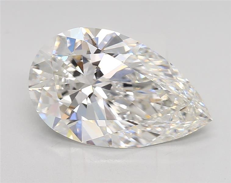 3.66ct F VS1 Rare Carat Ideal Cut Pear Lab Grown Diamond