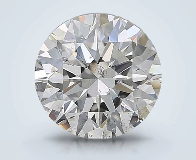 3.30ct J SI2 Rare Carat Ideal Cut Round Diamond