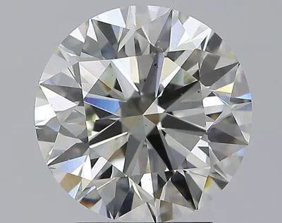 3.01ct K SI1 Rare Carat Ideal Cut Round Diamond