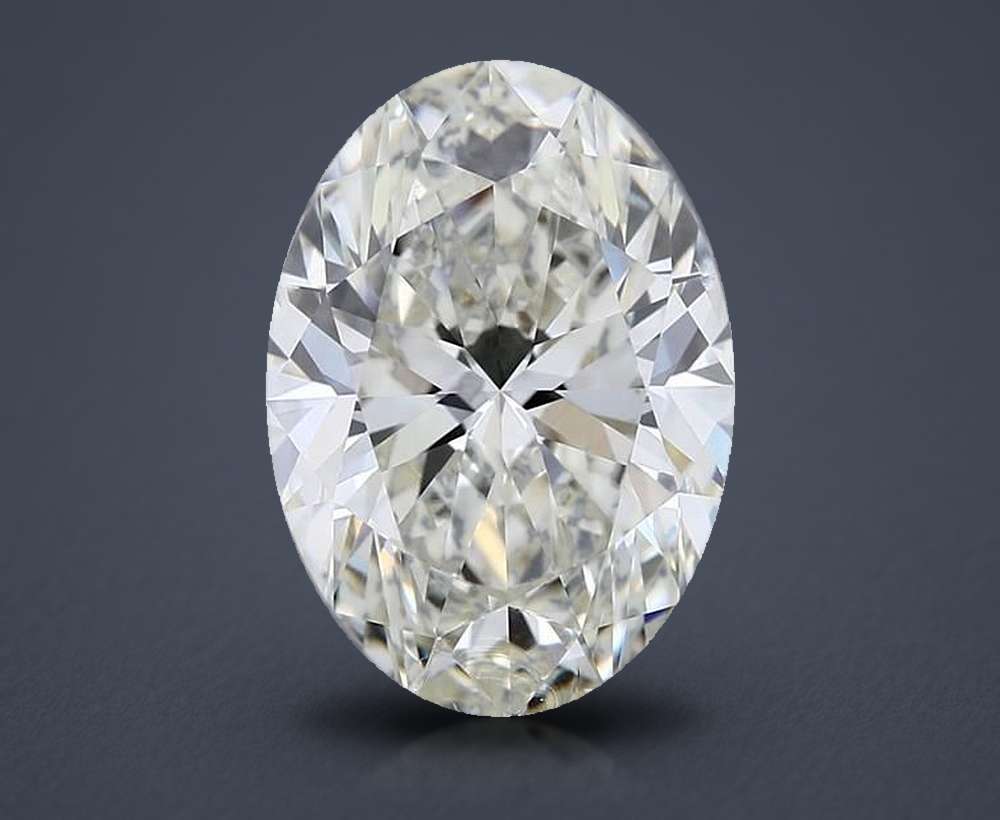 3.02ct K SI2 Rare Carat Ideal Cut Oval Diamond