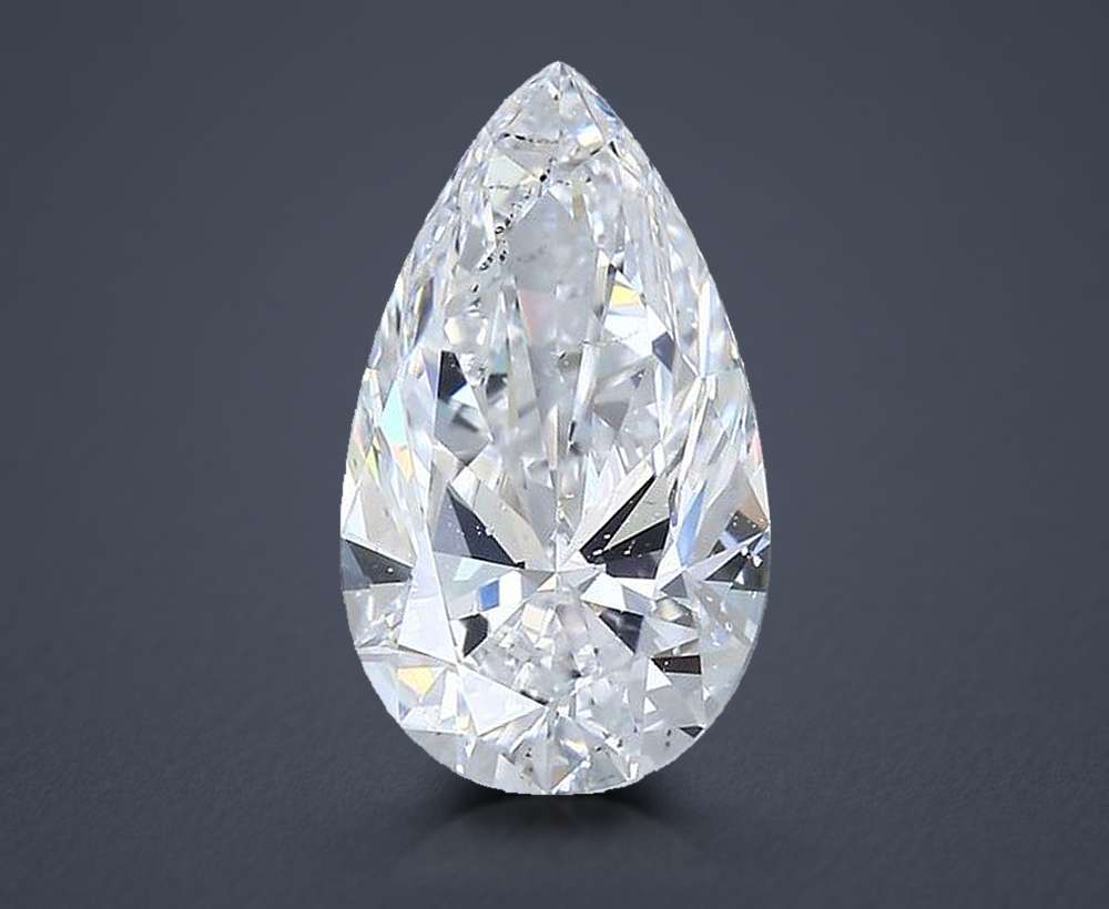 2.55ct D SI1 Rare Carat Ideal Cut Pear Diamond