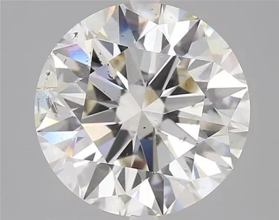4.02ct J SI2 Rare Carat Ideal Cut Round Diamond