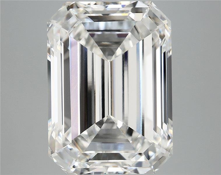 12.09ct F VVS2 Rare Carat Ideal Cut Emerald Lab Grown Diamond