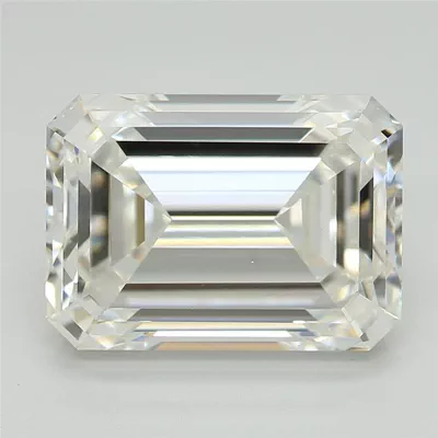 3.08ct F VVS2 Rare Carat Ideal Cut Emerald Lab Grown Diamond