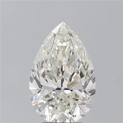 5.08ct H SI1 Rare Carat Ideal Cut Pear Diamond