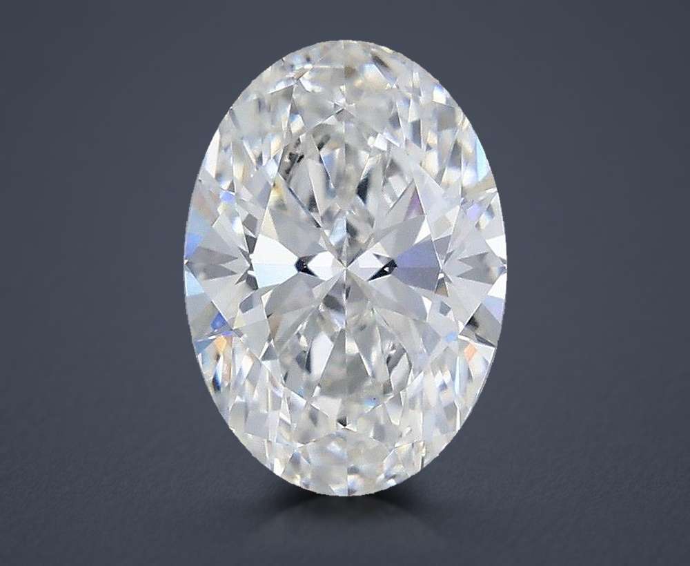 0.91ct F VS1 Rare Carat Ideal Cut Oval Lab Grown Diamond