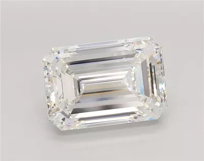 8.04ct F VVS2 Rare Carat Ideal Cut Emerald Lab Grown Diamond