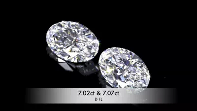 7.02ct D FL Rare Carat Ideal Cut Oval Diamond