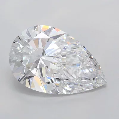 1.47ct D VVS2 Rare Carat Ideal Cut Pear Lab Grown Diamond