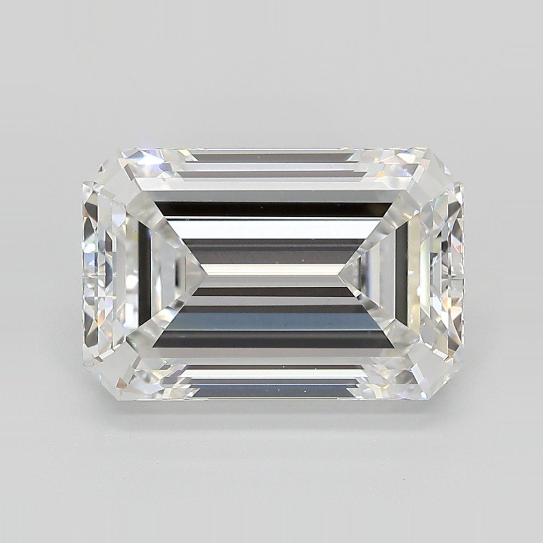 5.79ct E VVS2 Rare Carat Ideal Cut Emerald Lab Grown Diamond